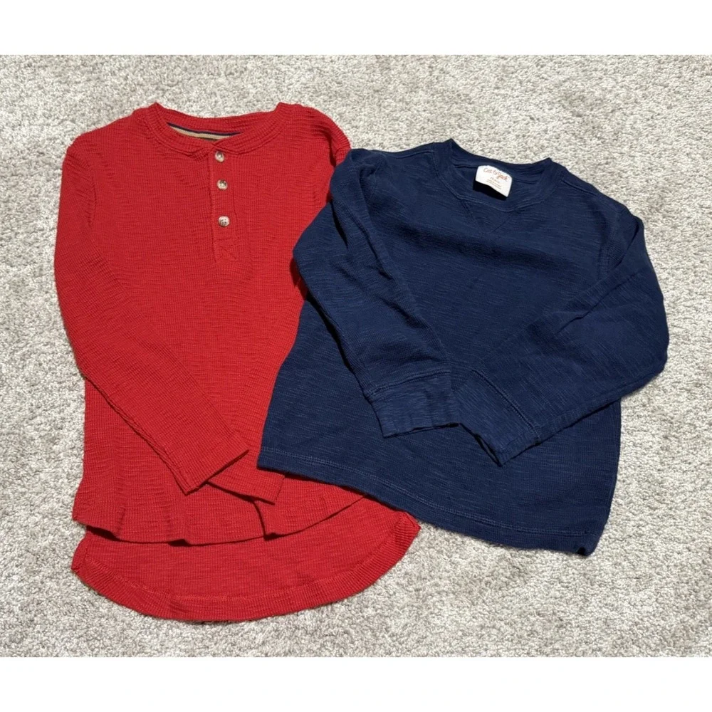 Lot Of 5 Toddler Boys Short & Long Sleeves Flannel Multi Brands Size 4/5 - Picture 2 of 7